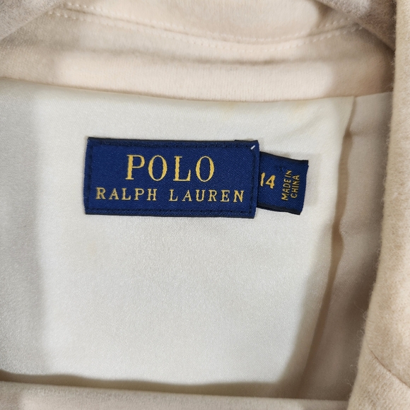 polo ralph lauren wool ivory 2 button blazer sz 14 womens classic career luxury - Picture 2 of 10